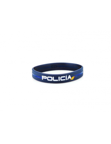 Pulsera goma silicona Policía Nacional