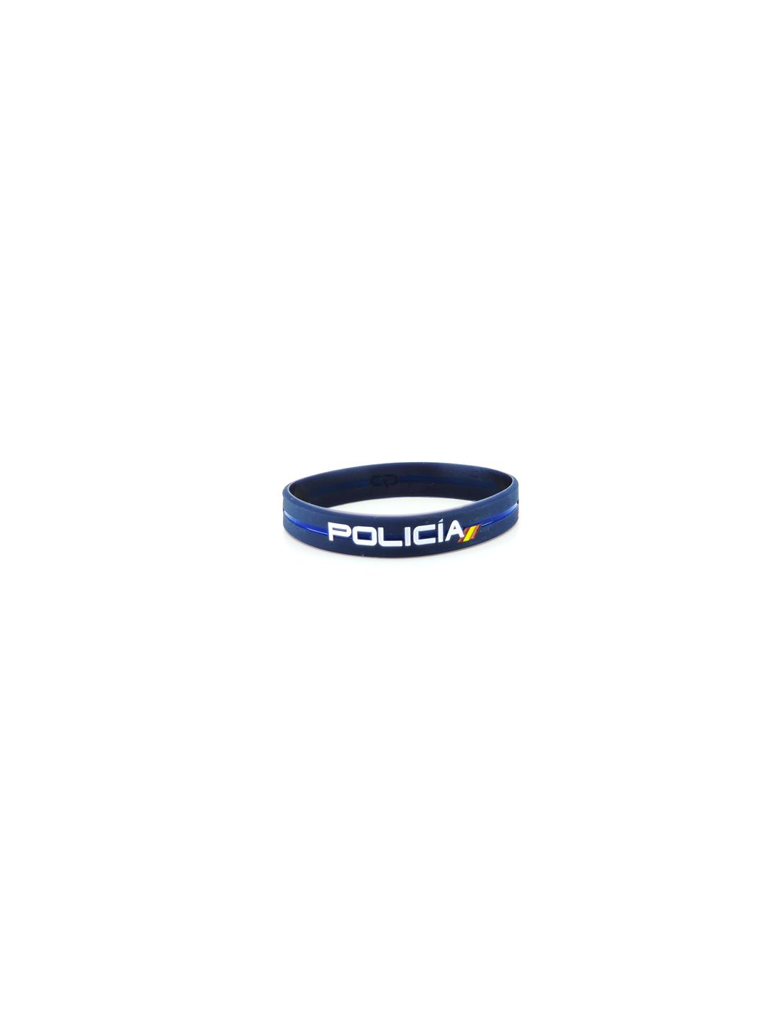pulsera silicona policía nacional línea azul