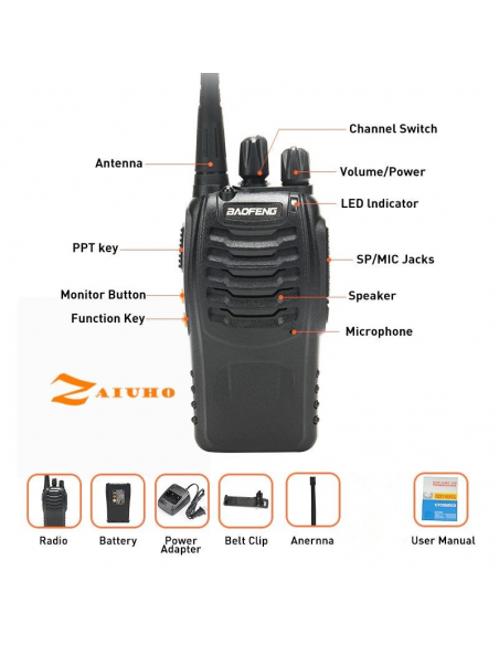 WALKIE BAOFENG VHF/UHF NEGRO
