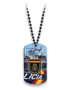 PLACA CON CADENA DE BOLAS...