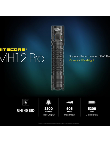 LINTERNA NITECORE MH12 PRO 3300LMS