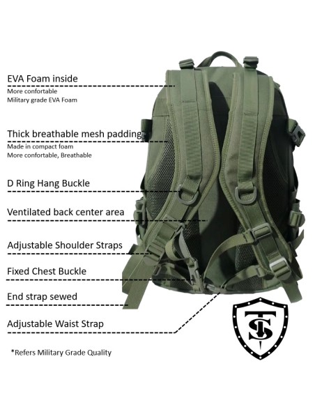MOCHILA TACTICA RUSH ASSAULT 30 LITROS WOODLAND