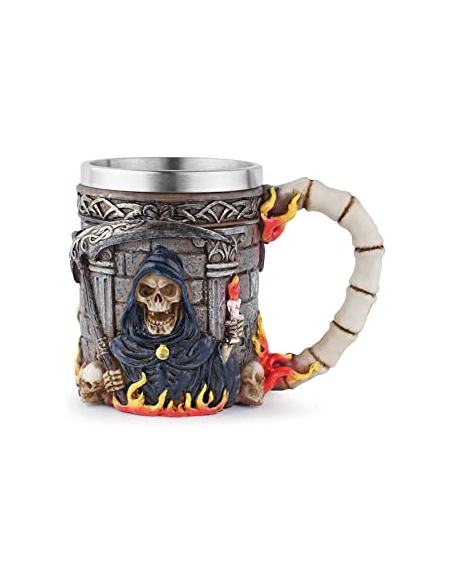 JARRA DECORACION CALAVERA MUERTE 12 CM