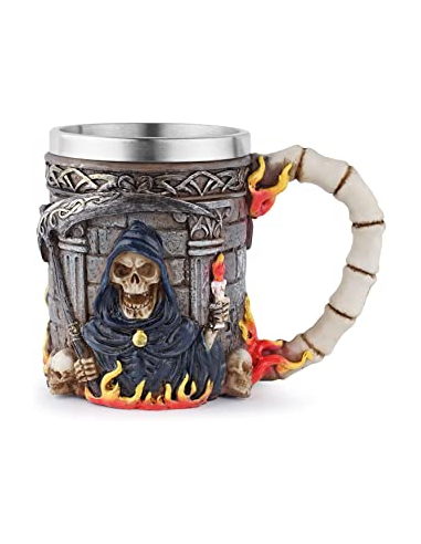 JARRA DECORACION CALAVERA MUERTE 12 CM