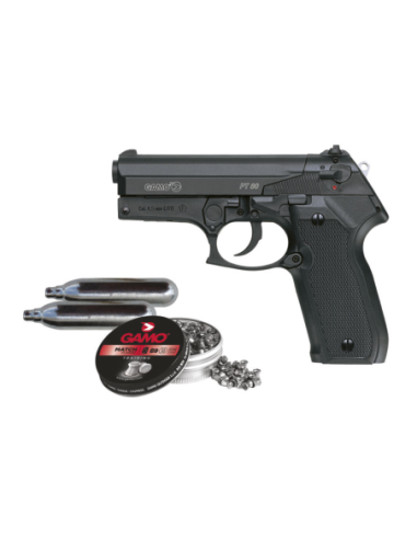 PISTOLA BALINES GAMO PT-80 NEGRA