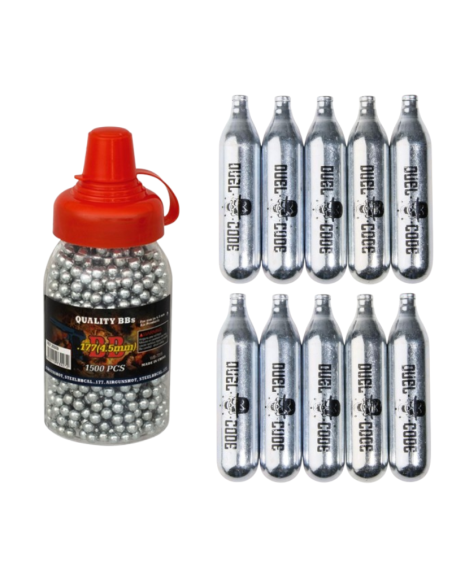 SET 1500BBS 4.5MM METAL + 10 BOTELLAS CO2