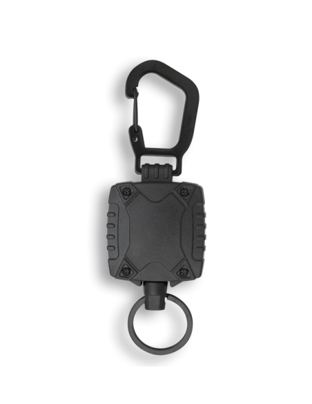 LLAVERO EXTENSIBLE ABS C/MOSQUETON NEGRO