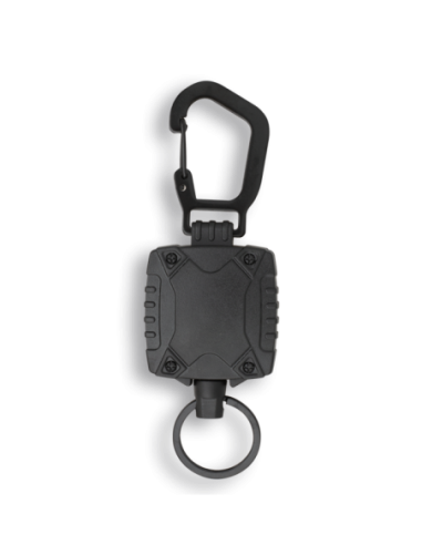 LLAVERO EXTENSIBLE ABS C/MOSQUETON NEGRO