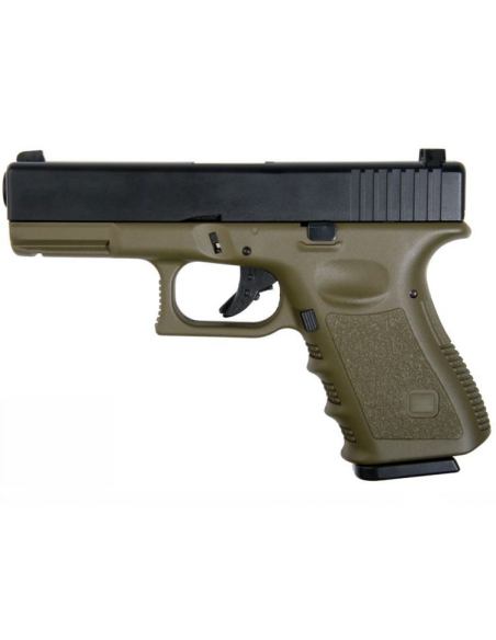 PISTOLA GLK 23 VERDE GAS BLOWBACK SAIGO