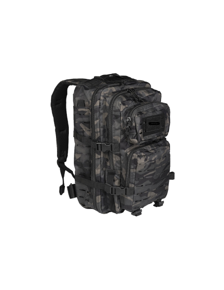 MOCHILA TACTICA CAMUFLAJE OSCURO CORTE LASER 36L