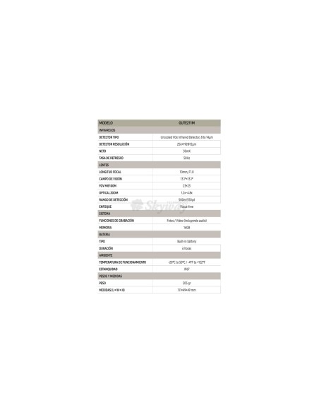 MINI VISOR TERMICO GUIDE TE211M CON PANTALLA