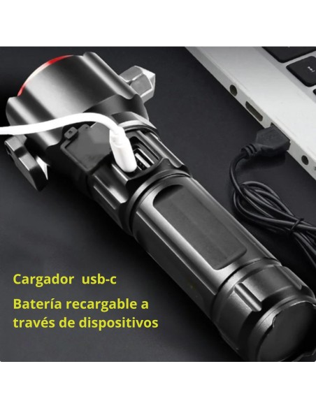 LINTERNA TACTICA DE EMERGENCIA CON ROMPECRISTALES