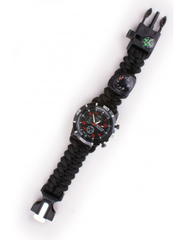 RELOJ TACTICO SUPERVIVENCIA NEGRO