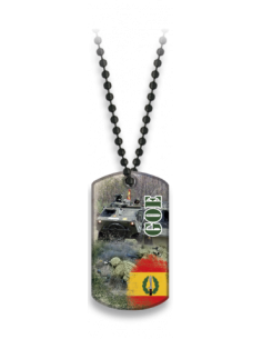 PLACA CON CADENA DE BOLAS GOE