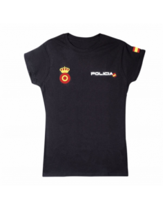 CAMISETA POLICIA NA MJ NEGRO