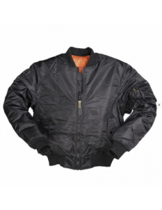 CAZADORA BOMBER MILTEC NEGRA