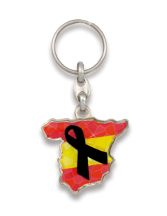 LLAVERO ESPAÑA LAZO NEGRO