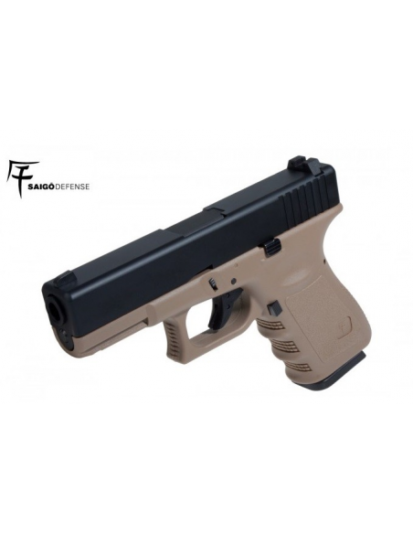 PISTOLA GLK 23 TAN GAS BLOWBACK SAIGO